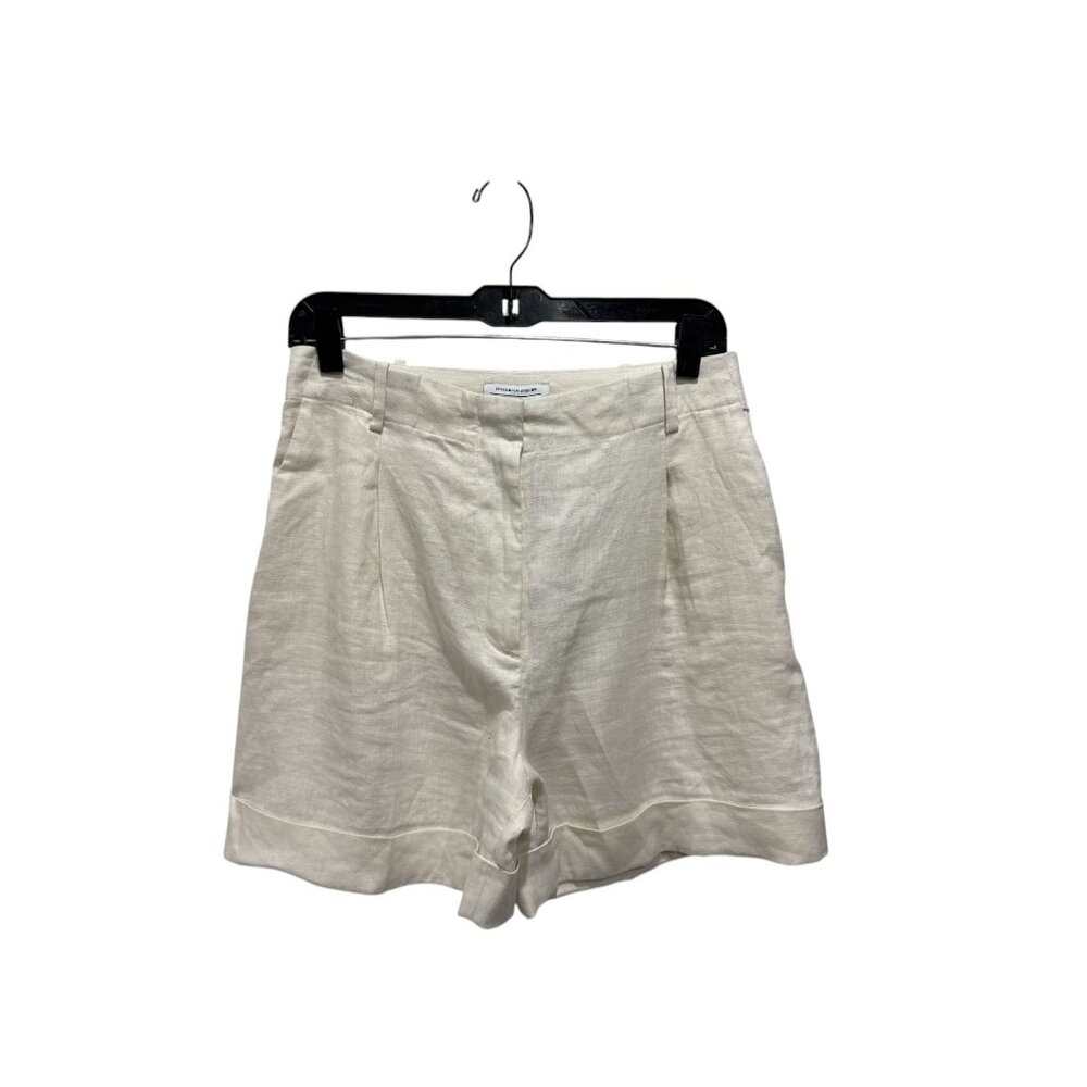 & Other Stories Cream Linen Blend High-Waist Shorts